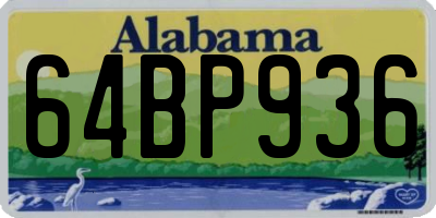 AL license plate 64BP936