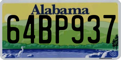 AL license plate 64BP937