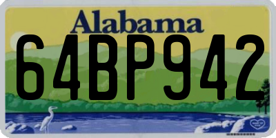 AL license plate 64BP942
