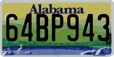 AL license plate 64BP943