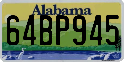 AL license plate 64BP945