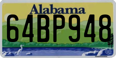 AL license plate 64BP948