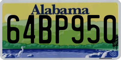 AL license plate 64BP950