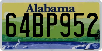 AL license plate 64BP952