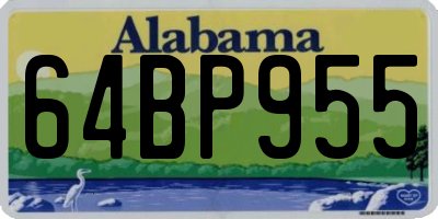 AL license plate 64BP955