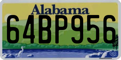 AL license plate 64BP956