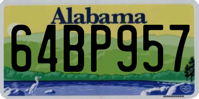 AL license plate 64BP957