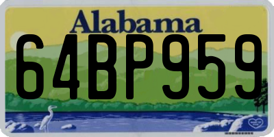 AL license plate 64BP959