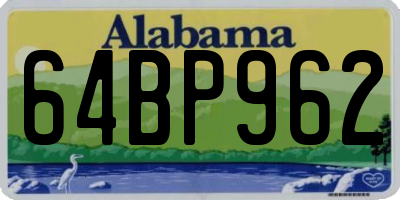 AL license plate 64BP962