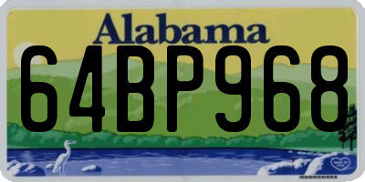 AL license plate 64BP968