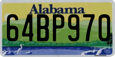 AL license plate 64BP970
