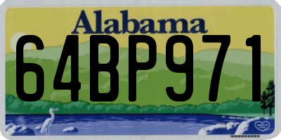 AL license plate 64BP971