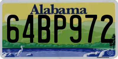 AL license plate 64BP972