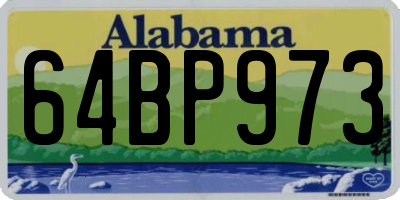 AL license plate 64BP973