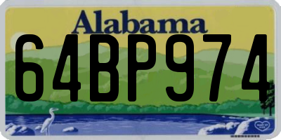 AL license plate 64BP974