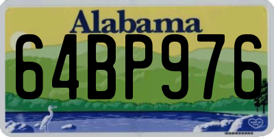 AL license plate 64BP976