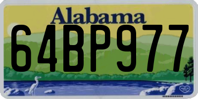 AL license plate 64BP977