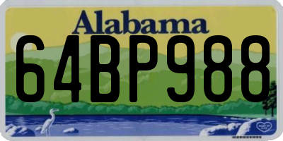 AL license plate 64BP988