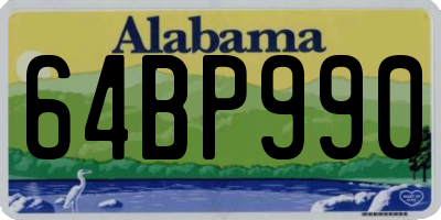 AL license plate 64BP990