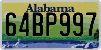AL license plate 64BP997