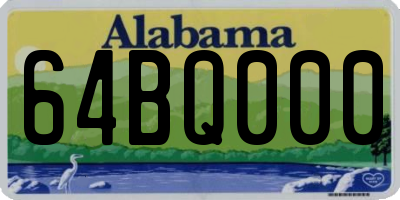 AL license plate 64BQ000