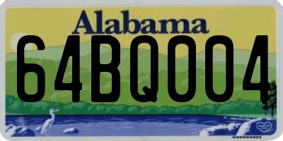 AL license plate 64BQ004