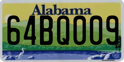 AL license plate 64BQ009