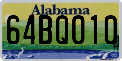 AL license plate 64BQ010