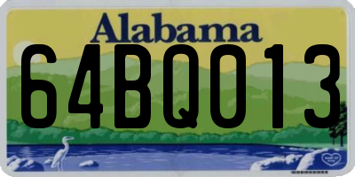 AL license plate 64BQ013
