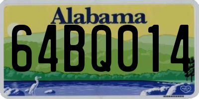 AL license plate 64BQ014