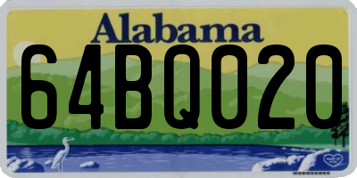 AL license plate 64BQ020