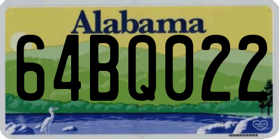 AL license plate 64BQ022