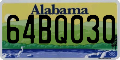 AL license plate 64BQ030