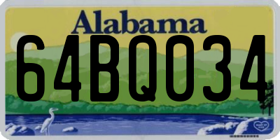 AL license plate 64BQ034