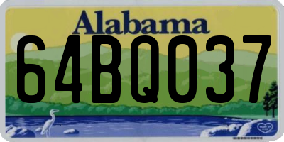 AL license plate 64BQ037
