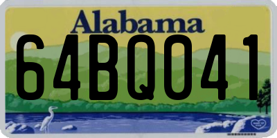 AL license plate 64BQ041