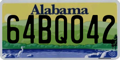 AL license plate 64BQ042