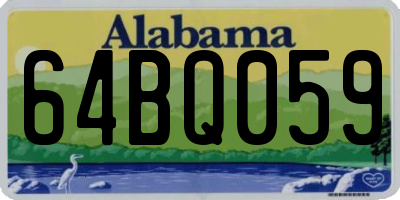 AL license plate 64BQ059