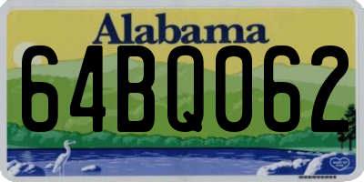 AL license plate 64BQ062