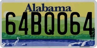 AL license plate 64BQ064