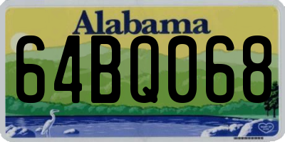 AL license plate 64BQ068