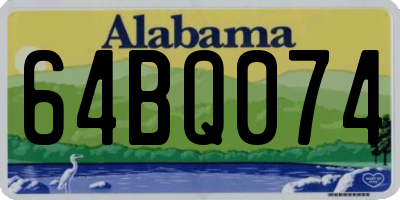 AL license plate 64BQ074