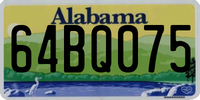 AL license plate 64BQ075