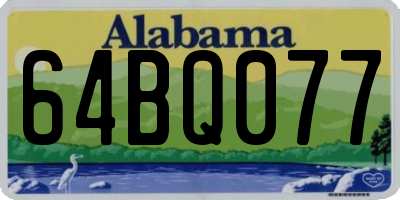 AL license plate 64BQ077