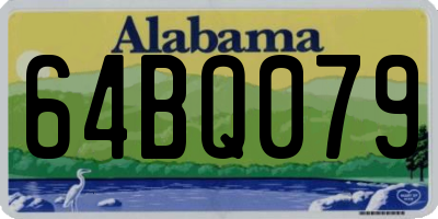 AL license plate 64BQ079