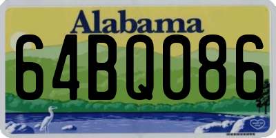 AL license plate 64BQ086