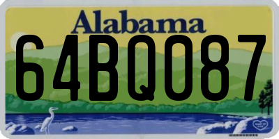AL license plate 64BQ087