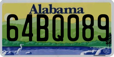 AL license plate 64BQ089