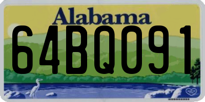AL license plate 64BQ091