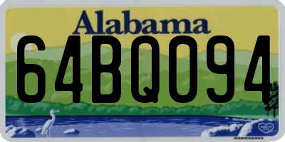 AL license plate 64BQ094